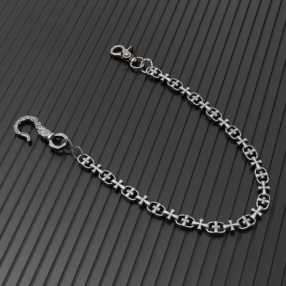 Gothic Cross Trouser Waist Keychain — Zinc Alloy