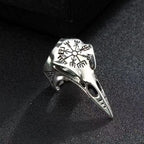 Retro Viking Bird Skull Ring — Zinc Alloy
