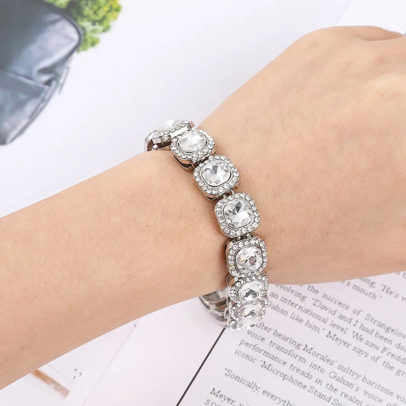 Tennis Steel Bracelet 13MM Wide Full Zircon