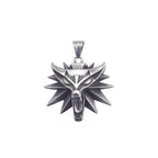 Fashion Vintage Viking Wolf Head Pendant Necklace Mens Punk Biker Stainless Steel Geralt of Rivia Slavic Necklaces