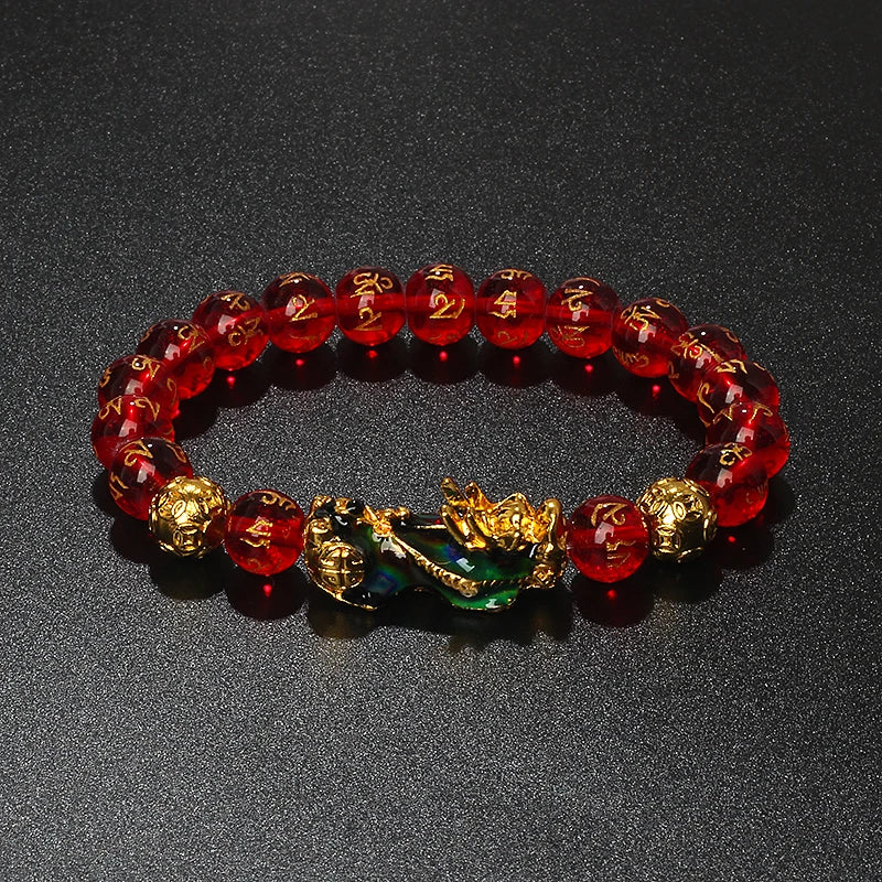 Color-Changing Natural Stone Pi Xiu Beaded Bracelet
