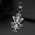 Lucifer Sigil Silver Pendant Church Satan Trident