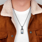 Retro Hourglass Pendant Long Chain Necklace — Stainless Steel