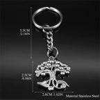 Tree Of Life Silver Pendant Key Hollow Plant Bag