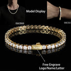 Tennis Chain Necklace Stainless Steel 3/4/5MM CZ