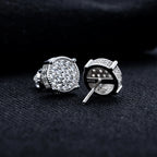 Iced Out Stud Earrings — 925 Silver