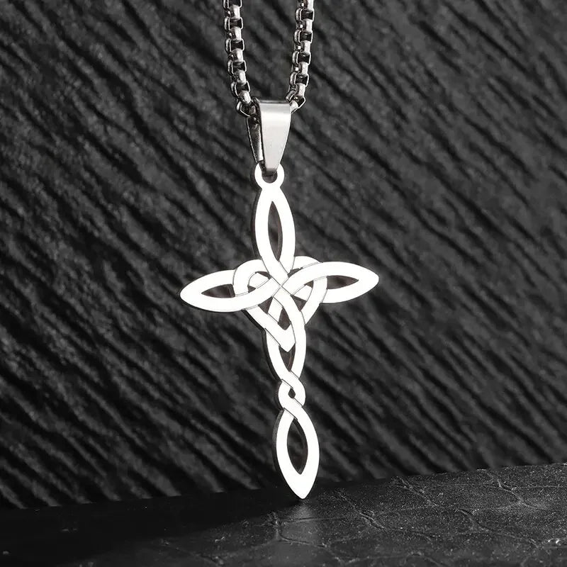 Celtic Trinity Knot Pendant Necklace — Zinc Alloy