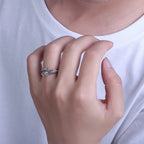 Chinese Dragon Animal Band Ring for Men Women — Silver-Tone