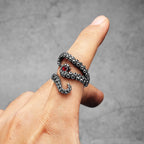 Octopus Ruby Ring — Stainless Steel