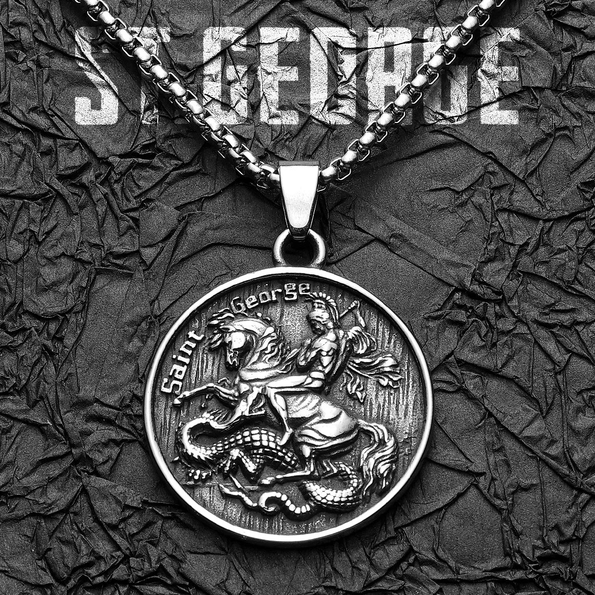 Dragon Slayer Pendant Necklace — Stainless Steel