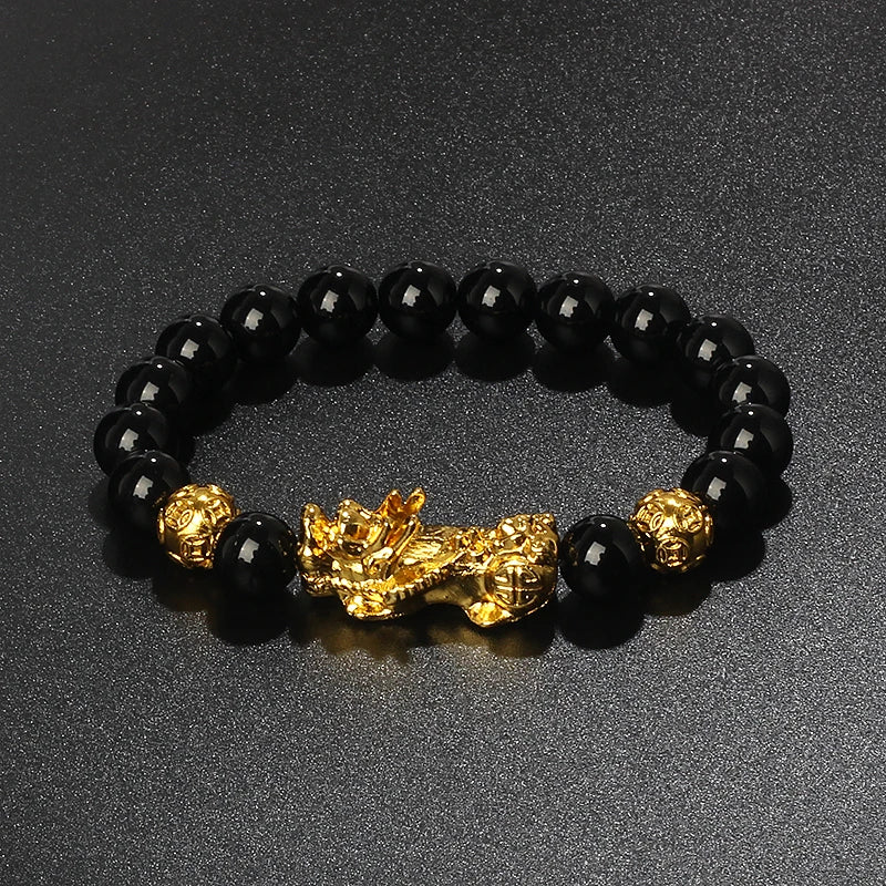 Color-Changing Natural Stone Pi Xiu Beaded Bracelet