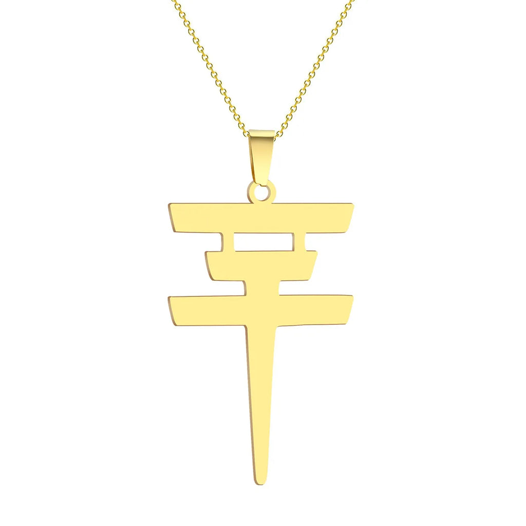 Fashion Women's Tokyo Hotel Necklace Stainless Steel Pendant Bill Kolitz Logo Jewelry Neckchain Snake Blade Choker