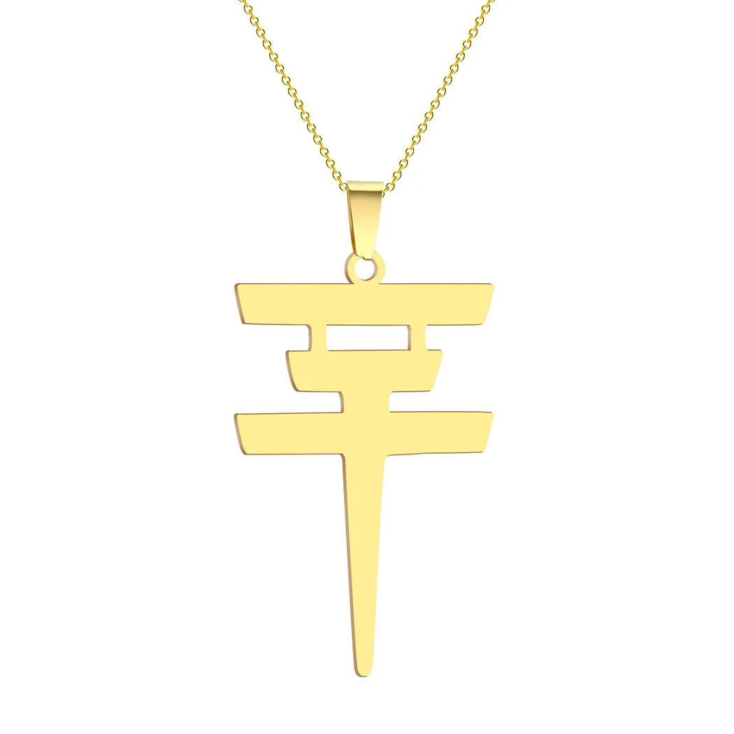 Fashion Women's Tokyo Hotel Necklace Stainless Steel Pendant Bill Kolitz Logo Jewelry Neckchain Snake Blade Choker