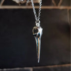 Men's Fashion Raven Head Odin Pendant Necklace 316L Stainless Steel Punk Hip Hop Teen Animal Personality Jewelry