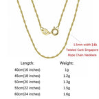 ORSA JEWELS Genuine 925 Sterling Silver Paperclip Chopin Rope Cuban Figaro Box Cable Chain Necklace Simple Basic Chain