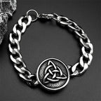 Celtic Knot Silver Bracelet Witch Triquetra Trinity