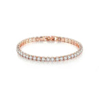 2026 New Hiphop Tennis Bracelets for Men Women Luxury Iced Out 4mm Zircon Crystal Gold Color Hand Chain Hippie Jewelry Gift