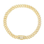 TUHE Unisex VVS1 D Color Moissanite 6mm Cuban Chain Bracelet  S925 Silver For Men Hip Hop Jewelry