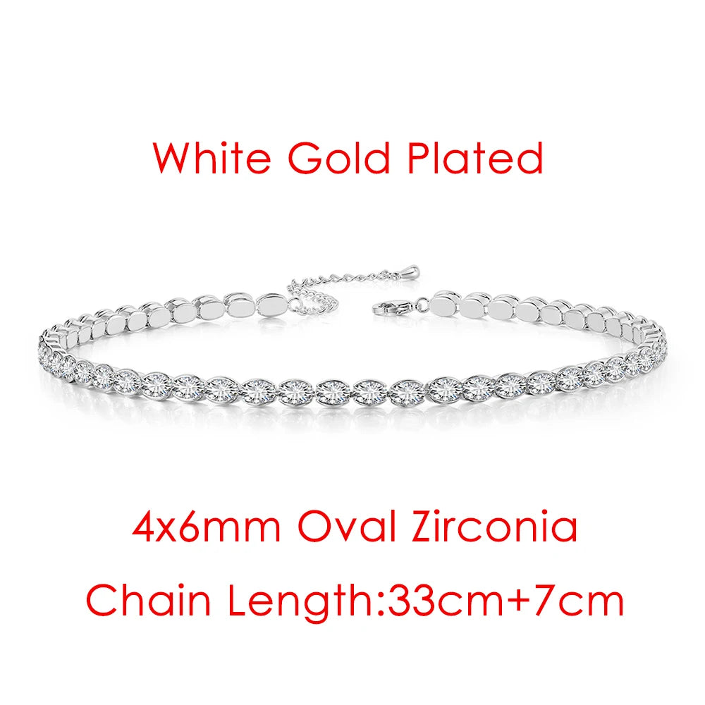 Iced Out Tennis Choker — Stainless Steel