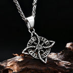 Valknut Steel Pendant Nordic Celtic Knot 316L
