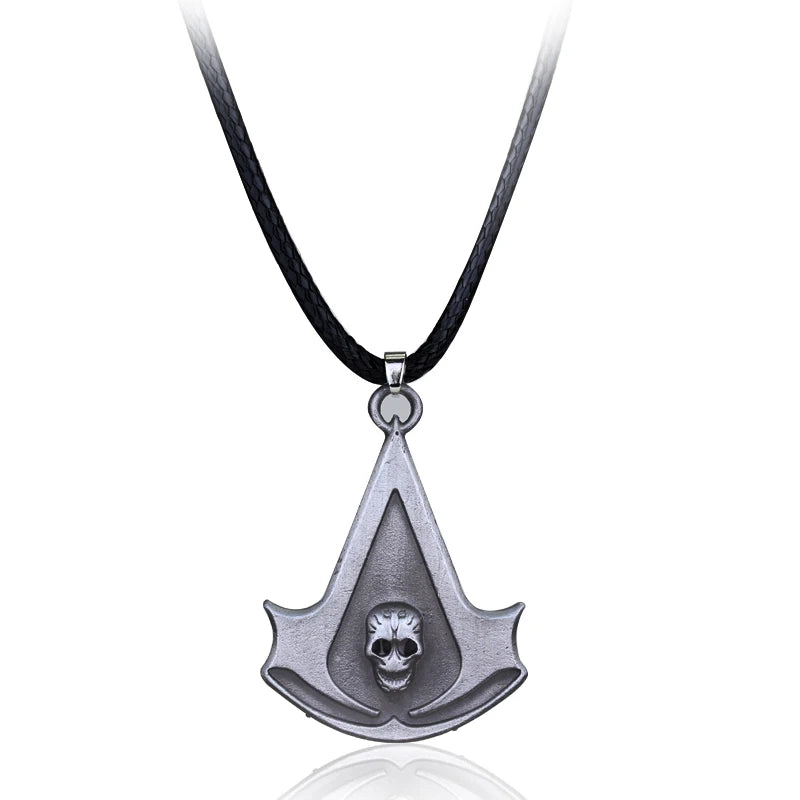 Fashion Metal Alloy Assassins Ezio Cosplay Pendant Necklace Knights Templar Iron Cross Necklaces For Men Women Connor