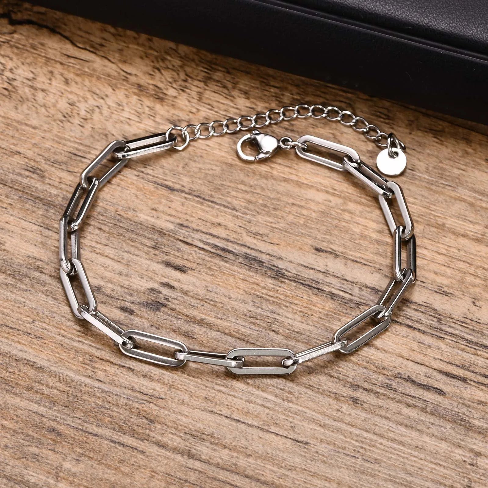 Paperclip Chain Bracelet 5mm — Stainless