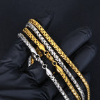 Black Cuban Chain Necklace 18K PVD 4MM