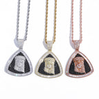 Iced Out Jesus Head Pendant Necklace CZ