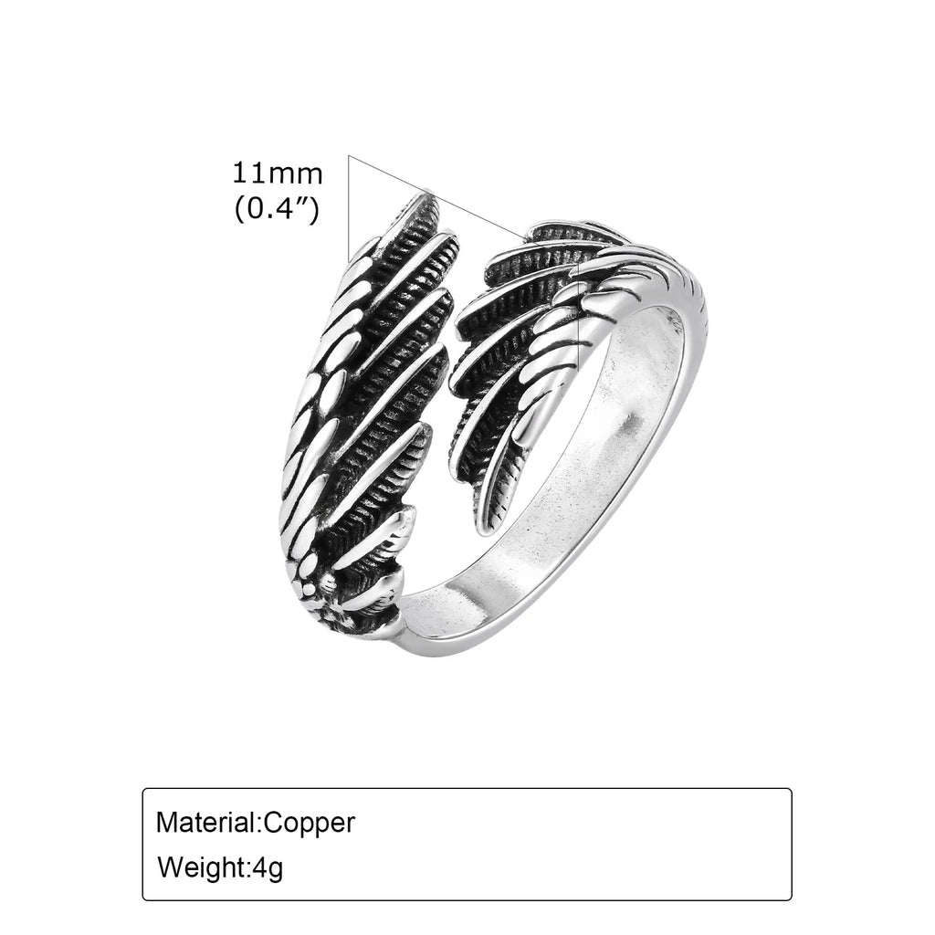 Wings Ring — Stainless Steel Adjustable