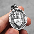Sacred Heart Stainless Steel Pendant Necklace