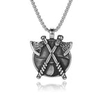Viking Double Axe Pendant — Stainless Steel