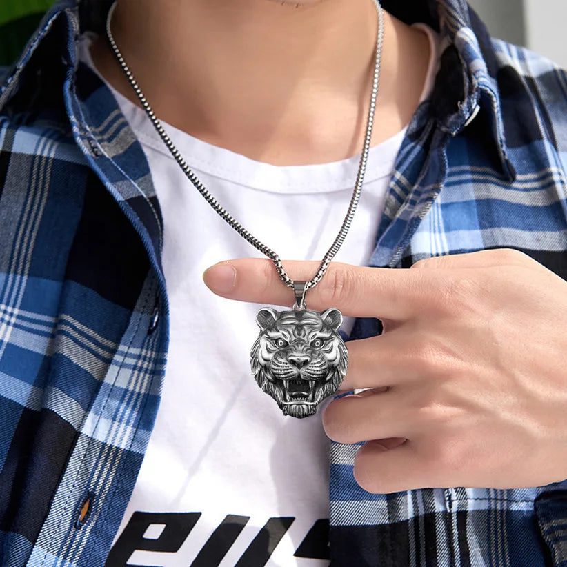 Tiger Steel Pendant European American Dominant