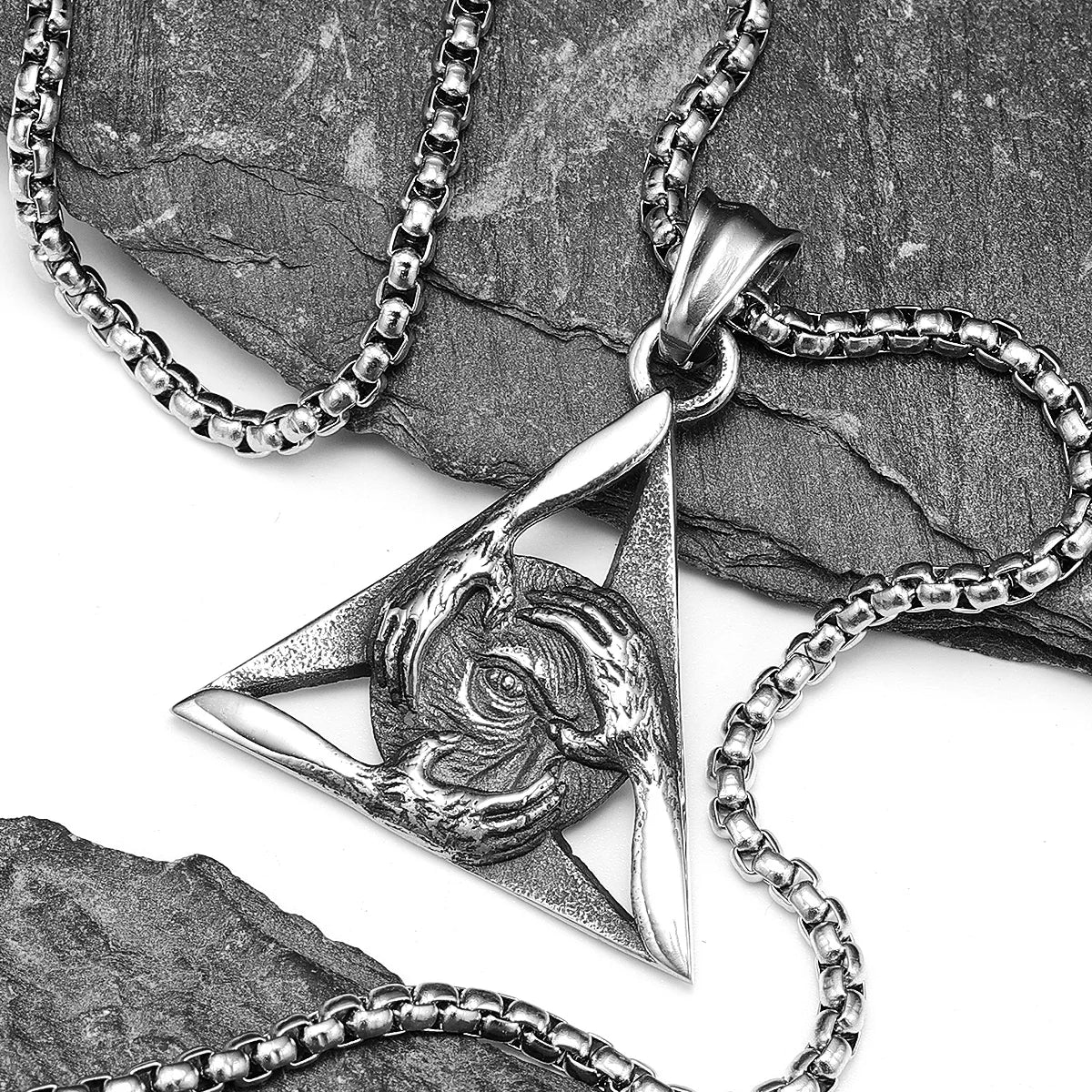 Freemasonry Eye Pendant — Stainless Steel
