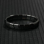 Hematite Therapy Stretch Bracelet — Mixed Metal