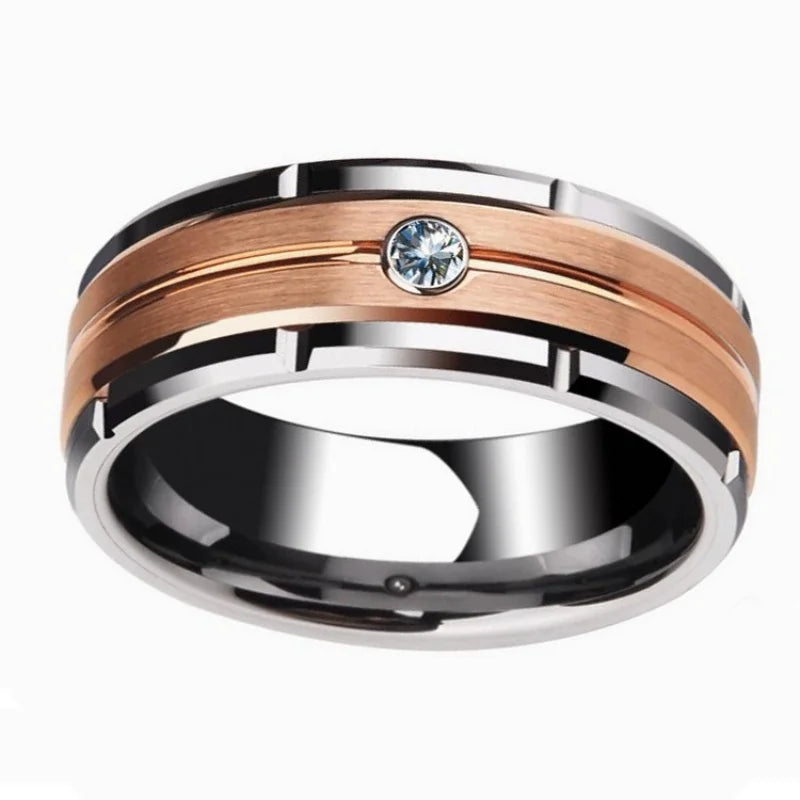 2025 Classic Stainless Steel Men‘s Rings Two-color electroplating Fashion Simple Ring Jewelry Accessories Dropshipping size 6-13