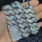 Iced Out Cuban Chain Necklace Stainless Steel 25MM