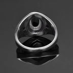 Sterling Silver 925 Vintage Rings Oval 8X10mm Rings Black Onyx Natural Fine Jewelry For Men Women Rhodochrosite Rings