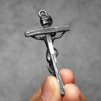 Cross Demon Pendant Necklace Stainless Steel