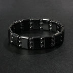 Hematite Therapy Stretch Bracelet — Mixed Metal