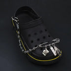 2026 Hot New Designer Shoe Charms Chain Fashion Gift Punk Pendant Metal Buckle Hip Hop Shoe Decoration Accessories For