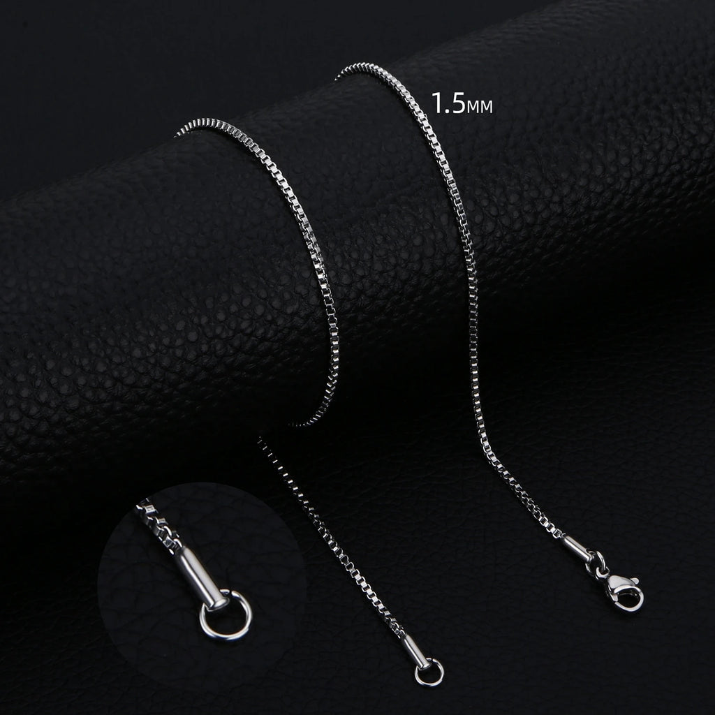 Box Chain Necklace — Stainless Steel 3mm