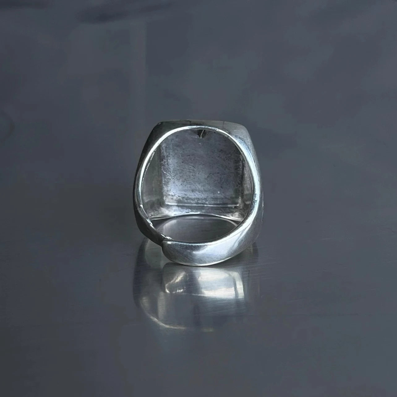 HX Silver Color Literary Faith Original Design By Our Lady of Notre Dame Ring Niche Style Hip-hop Retro Men and Women