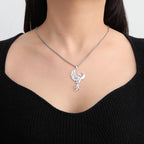 Phoenix Necklace Gift for Woman Men Couple Kid Child Reborn God Bird Supernatural Amulet Pendant Stainless Steel Chain