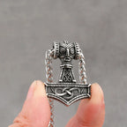 Fashion Viking Anchor Mjolnir Necklace Stainless Steel Men's Celtic Knot Hip Hop Amulet Pendant Vintage Charms Jewelry