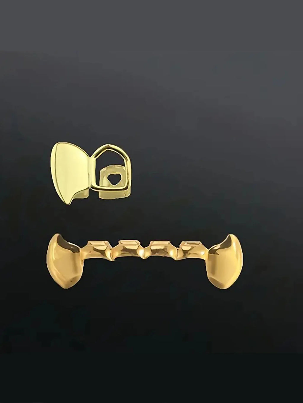 Hollow Tiger Teeth Grillz Single-Sided Flat Teeth Caps