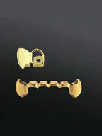 Hollow Tiger Teeth Grillz Single-Sided Flat Teeth Caps