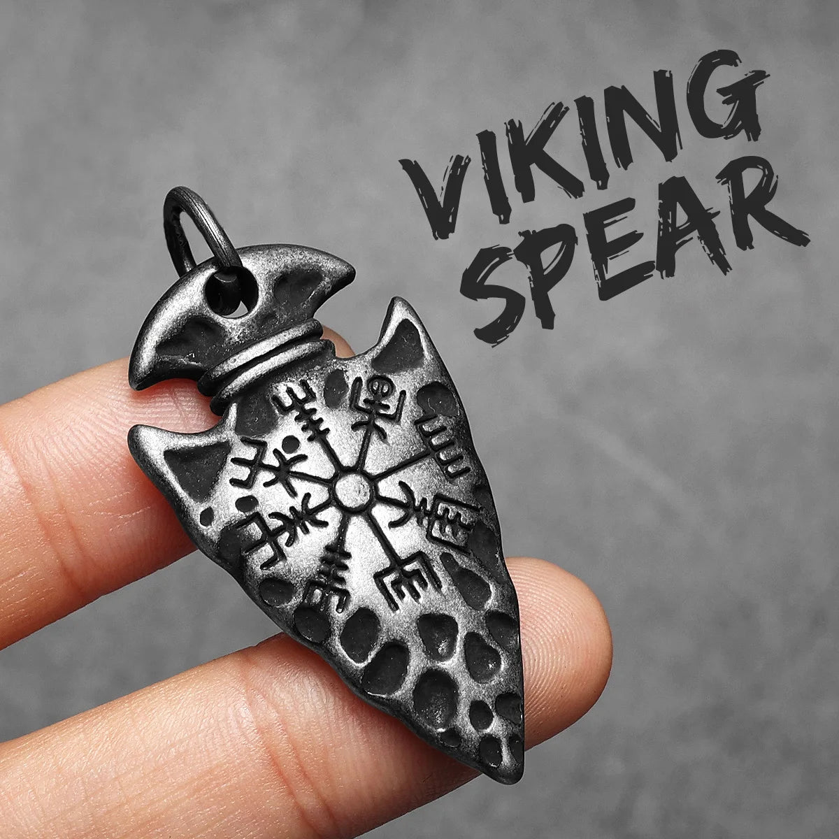 Viking Compass Pendant Necklace — Stainless Steel