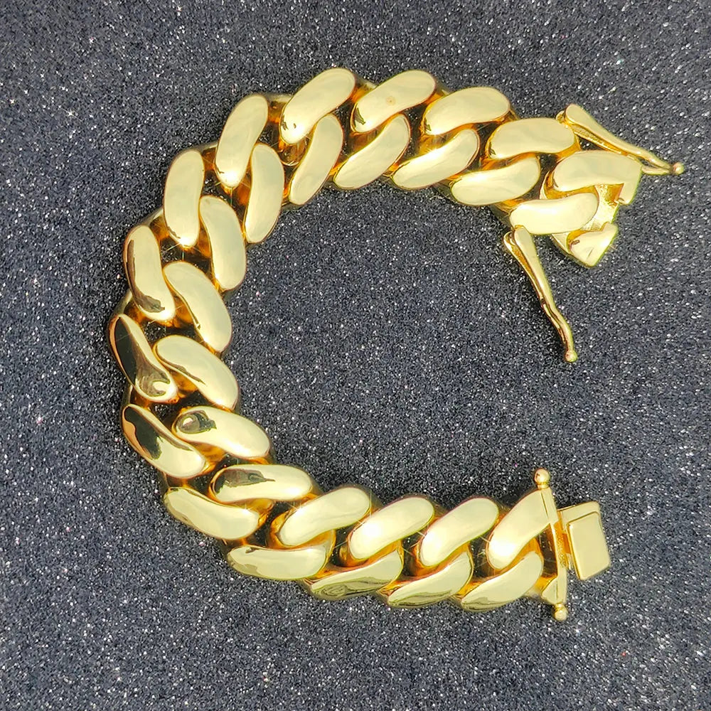 Stainless Steel Cuban Bracelet Miami Heavy 10-22MM
