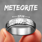 Meteorite Fidget Spinner Ring — Stainless Steel