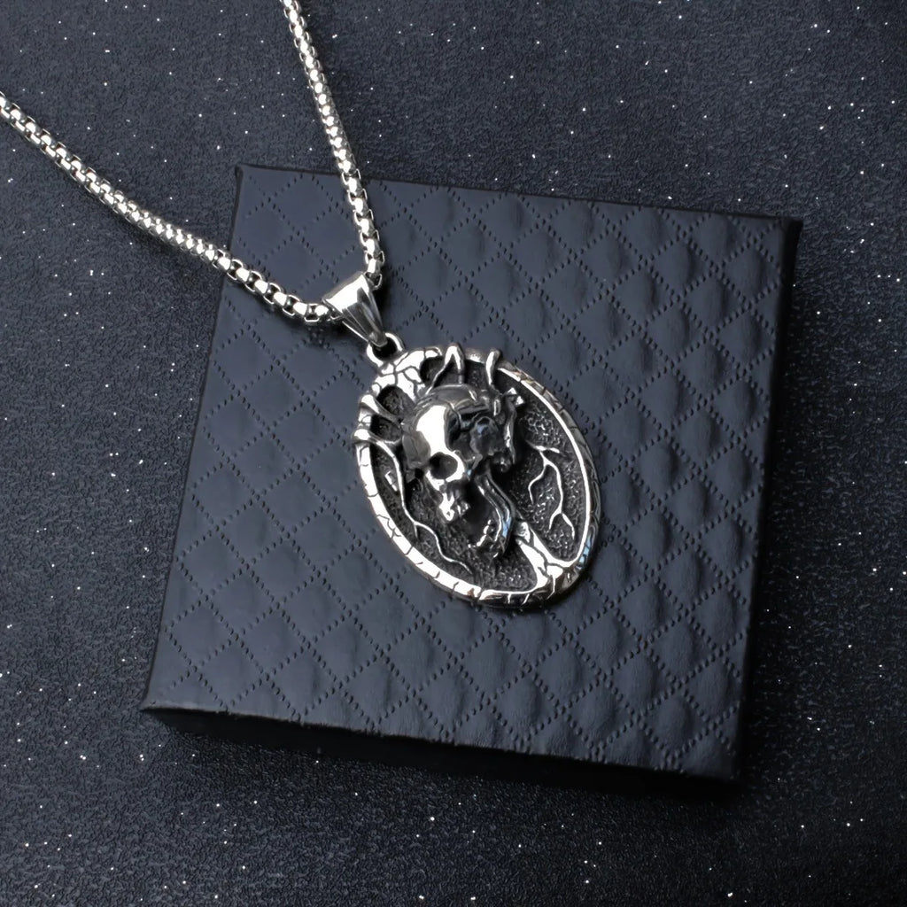 Skull Vine Pendant Necklace — Gothic 60CM